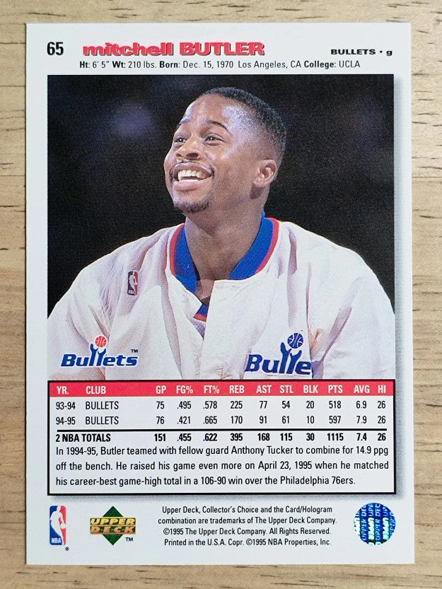1995-96 Collector's Choice #65 Mitchell Butler