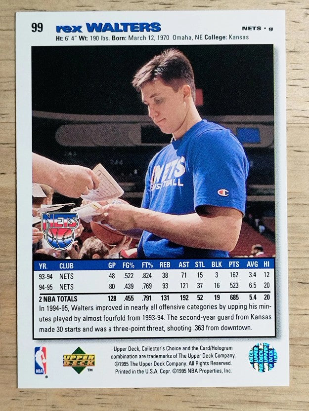 1995-96 Collector's Choice #99 Rex Walters