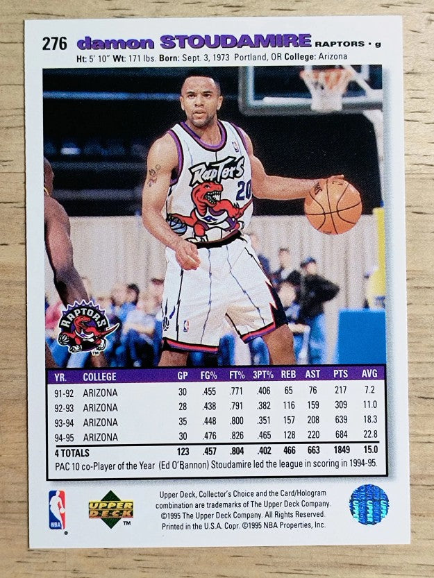 1995-96 Collector's Choice #276 Damon Stoudamire RC (NM)