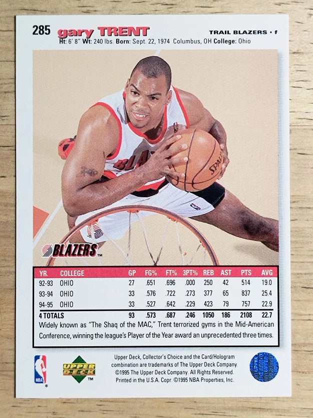 1995-96 Collector's Choice #285 Gary Trent RC