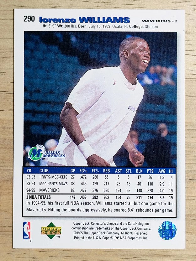 1995-96 Collector's Choice #290 Lorenzo Williams