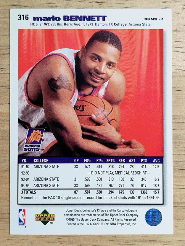 1995-96 Collector's Choice #316 Mario Bennett RC