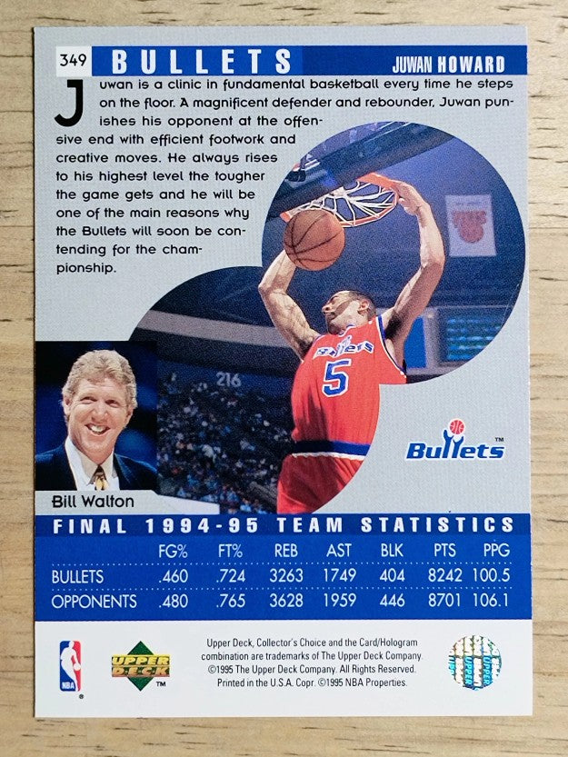 1995-96 Collector's Choice #349 Juwan Howard SR