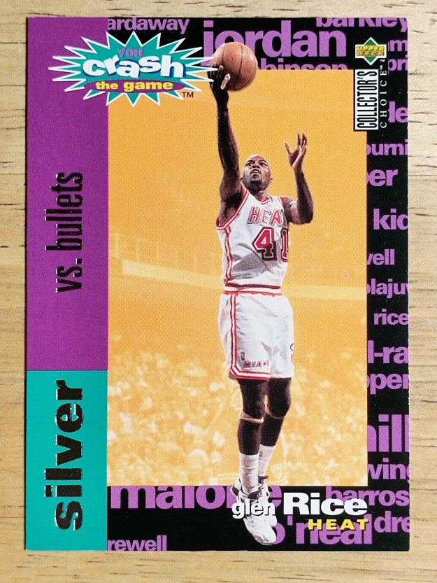 1995-96 Collector's Choice International French Crash the Game #C13 Glen Rice