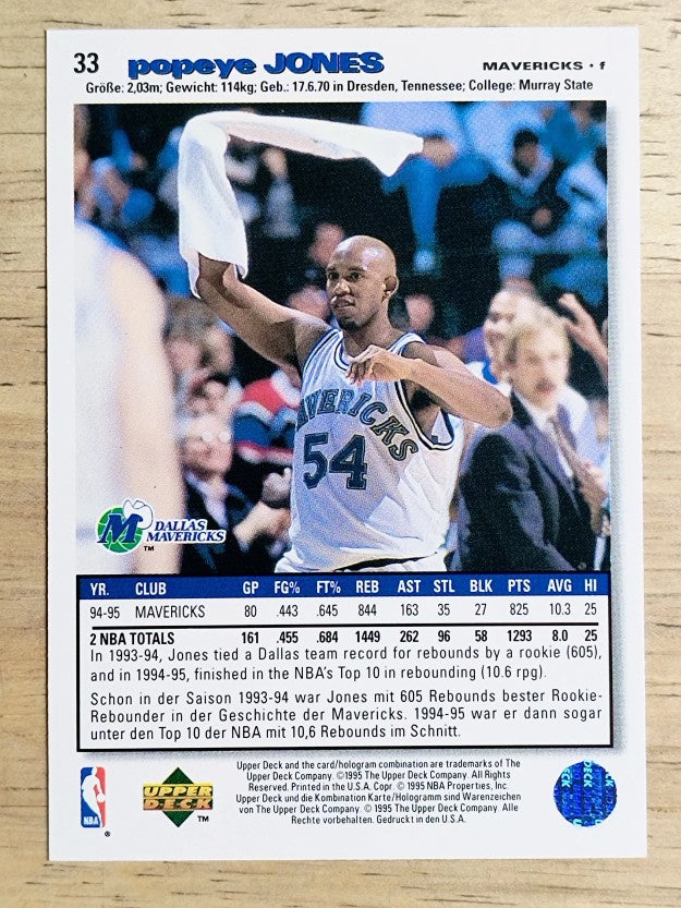 1995-96 Collector's Choice International German I #33 Popeye Jones