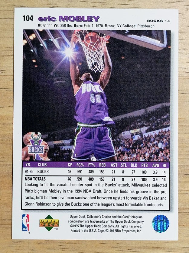 1995-96 Collector's Choice Player's Club #104 Eric Mobley