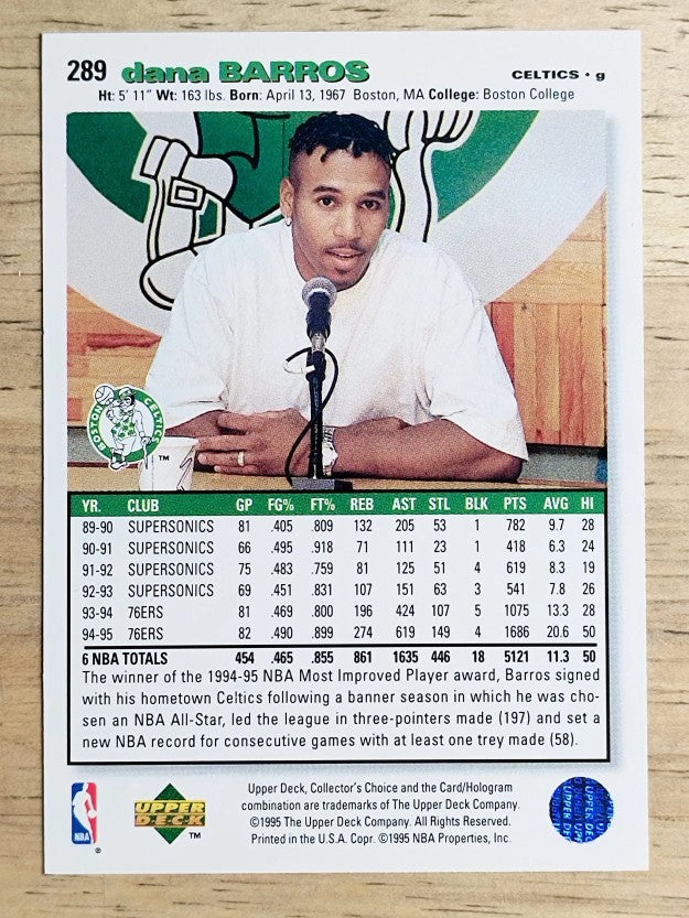 1995-96 Collector's Choice Player's Club #289 Dana Barros