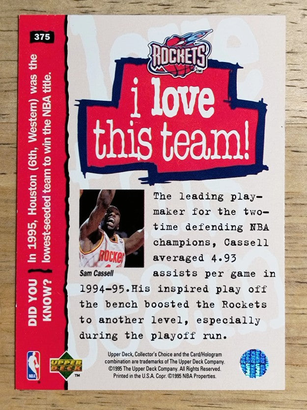 1995-96 Collector's Choice Player's Club #375 Sam Cassell LOVE