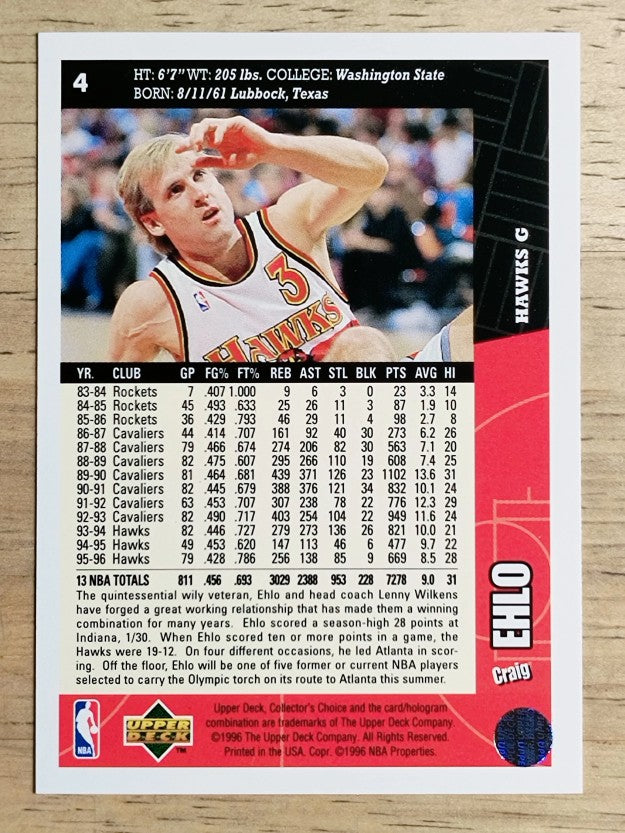 1996-97 Collector's Choice #4 Craig Ehlo