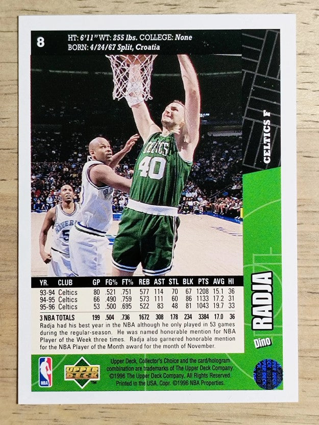 1996-97 Collector's Choice #8 Dino Radja