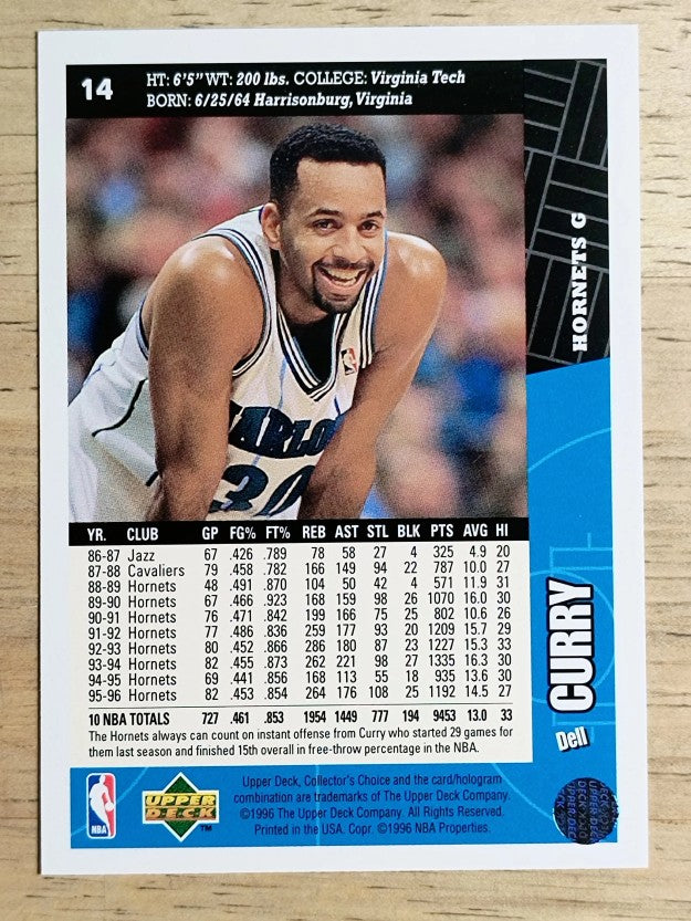 1996-97 Collector's Choice #14 Dell Curry