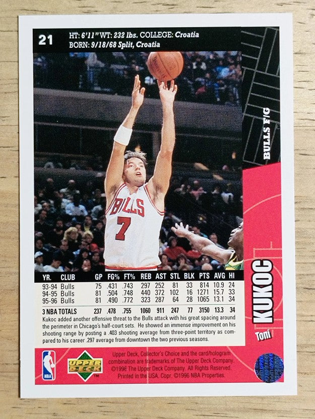 1996-97 Collector's Choice #21 Toni Kukoc
