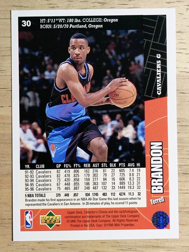1996-97 Collector's Choice #30 Terrell Brandon