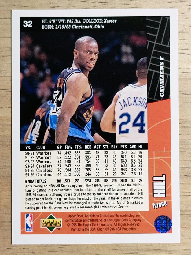 1996-97 Collector's Choice #32 Tyrone Hill