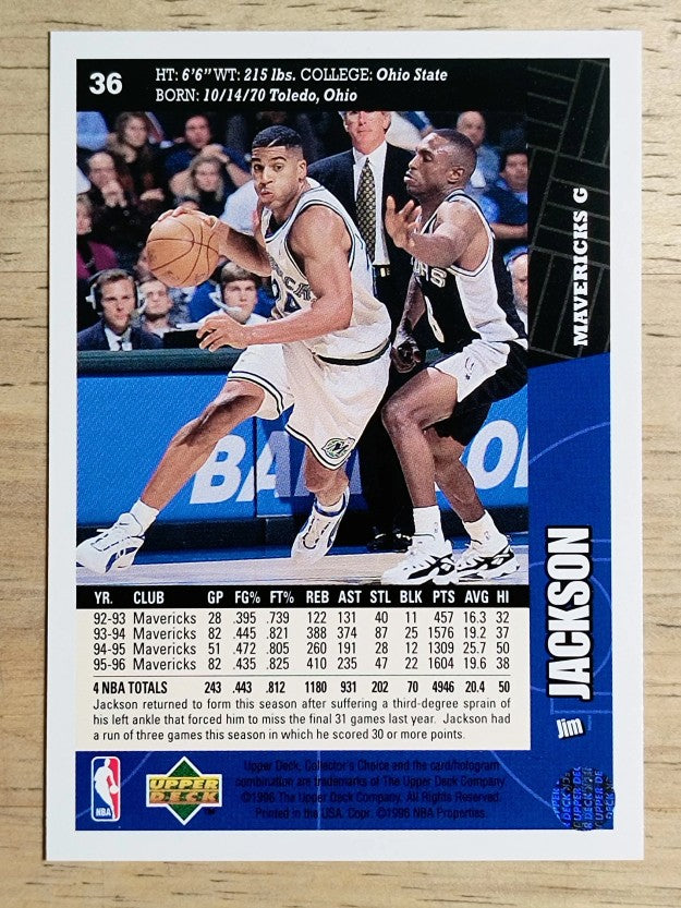 1996-97 Collector's Choice #36 Jim Jackson