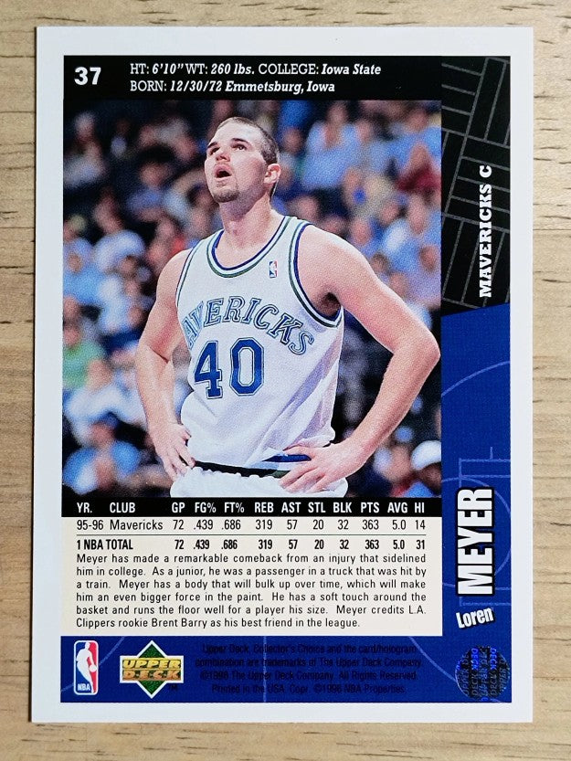 1996-97 Collector's Choice #37 Loren Meyer