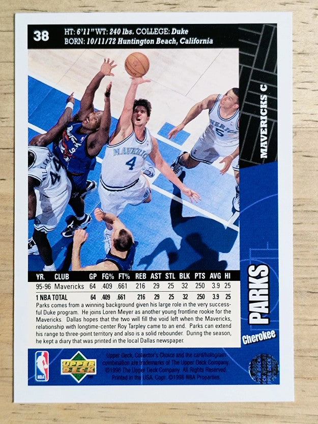 1996-97 Collector's Choice #38 Cherokee Parks
