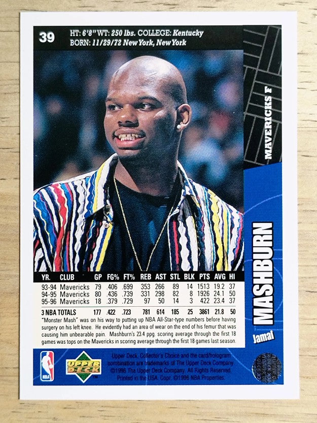 1996-97 Collector's Choice #39 Jamal Mashburn