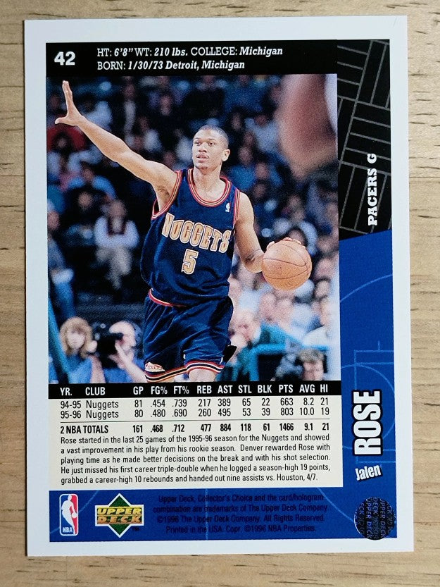 1996-97 Collector's Choice #42 Jalen Rose