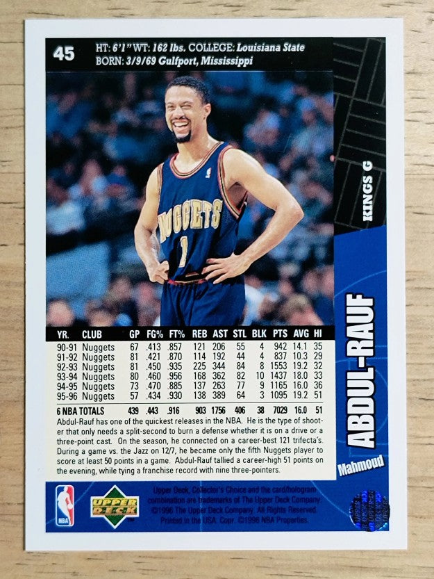 1996-97 Collector's Choice #45 Mahmoud Abdul-Rauf