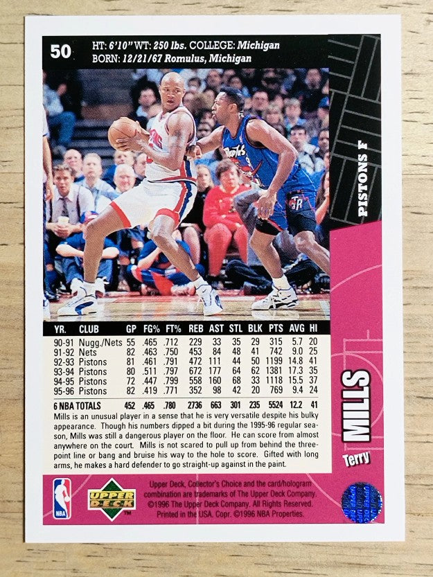 1996-97 Collector's Choice #50 Terry Mills