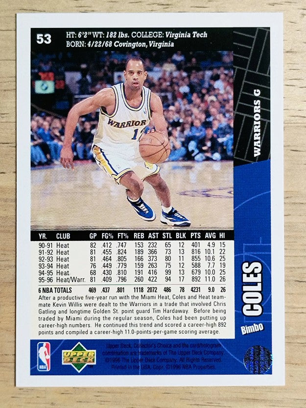 1996-97 Collector's Choice #53 Bimbo Coles
