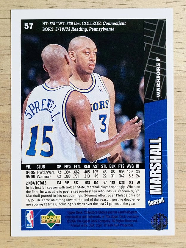 1996-97 Collector's Choice #57 Donyell Marshall