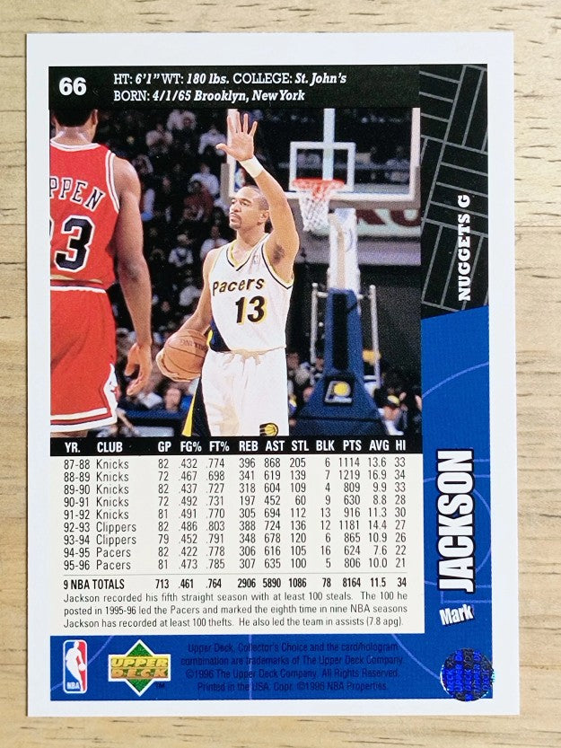 1996-97 Collector's Choice #66 Mark Jackson