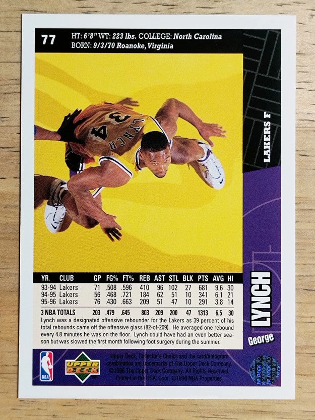 1996-97 Collector's Choice #77 George Lynch