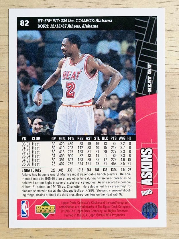 1996-97 Collector's Choice #82 Keith Askins