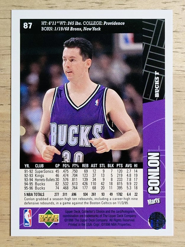 1996-97 Collector's Choice #87 Marty Conlon