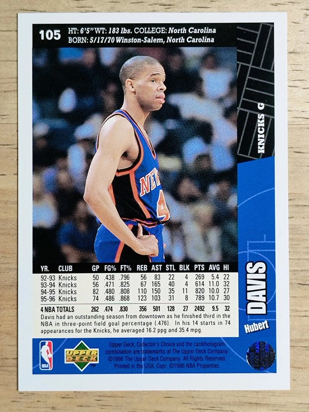 1996-97 Collector's Choice #105 Hubert Davis