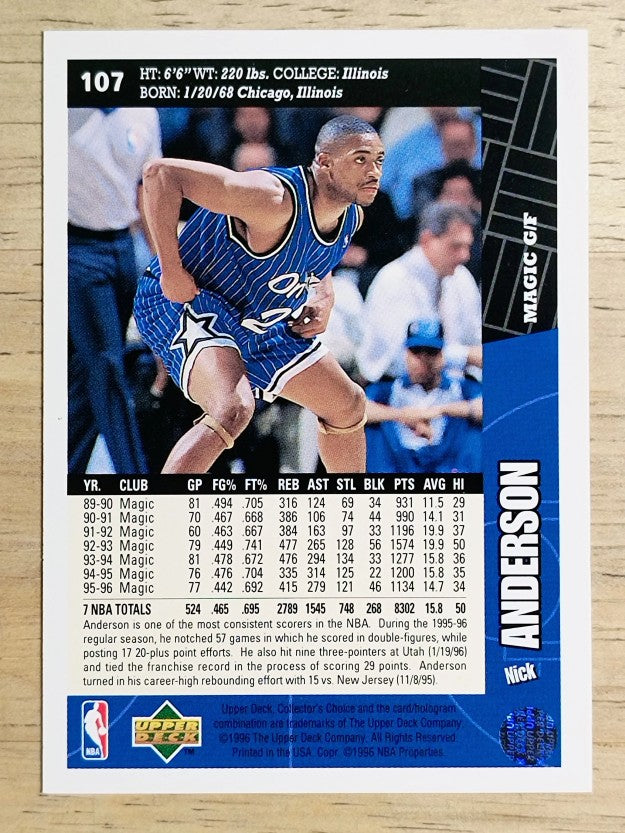 1996-97 Collector's Choice #107 Nick Anderson