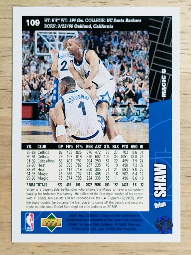 1996-97 Collector's Choice #109 Brian Shaw