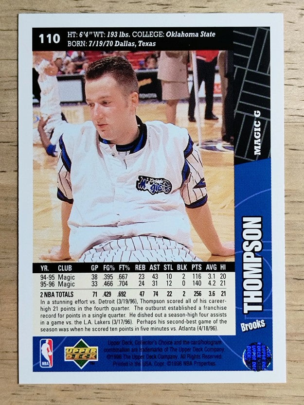 1996-97 Collector's Choice #110 Brooks Thompson