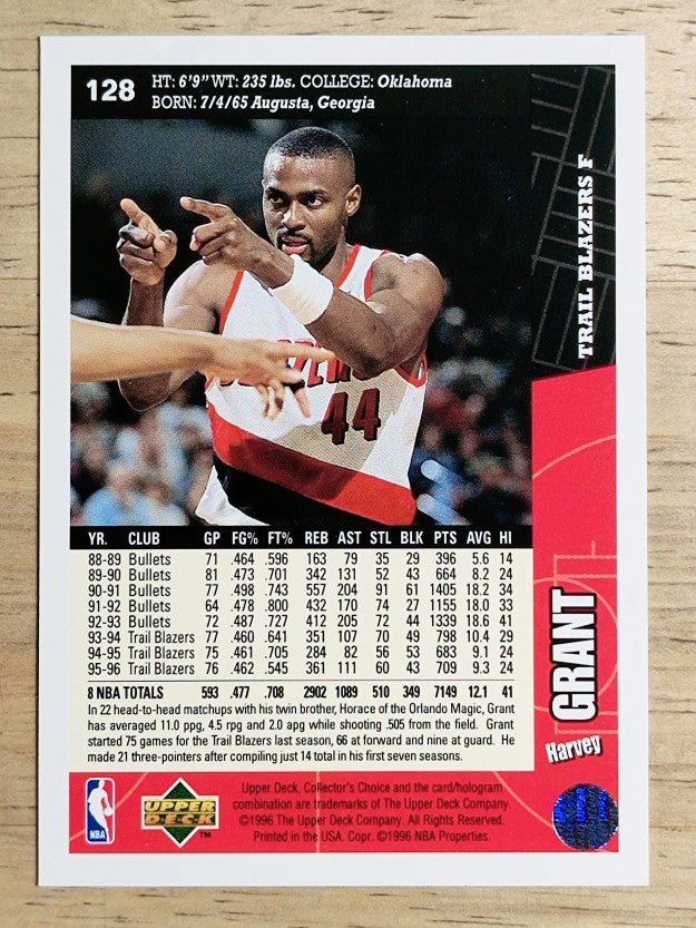 1996-97 Collector's Choice #128 Harvey Grant