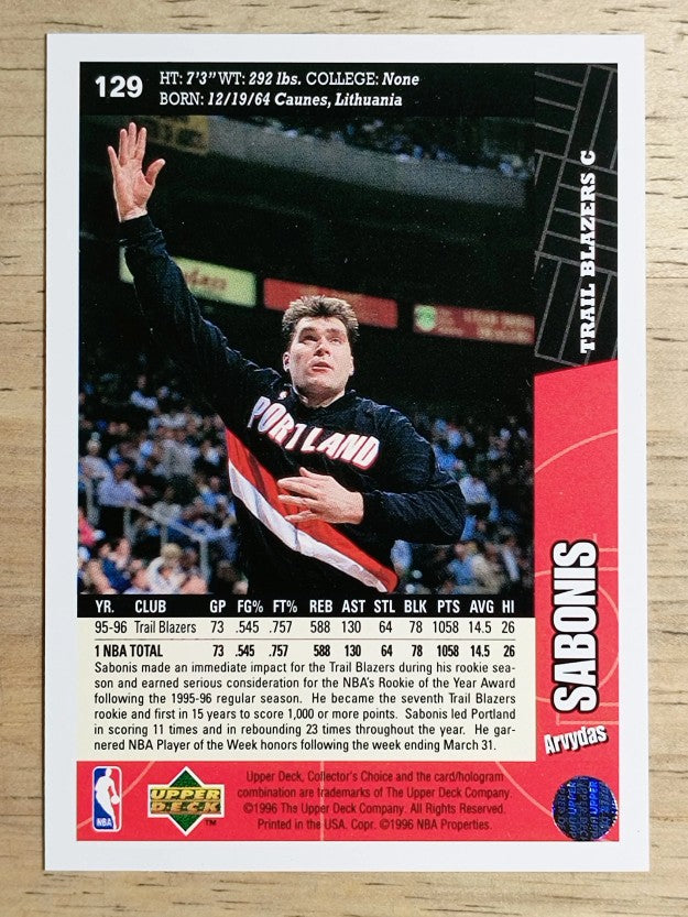 1996-97 Collector's Choice #129 Arvydas Sabonis