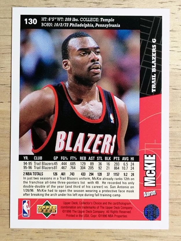 1996-97 Collector's Choice #130 Aaron McKie