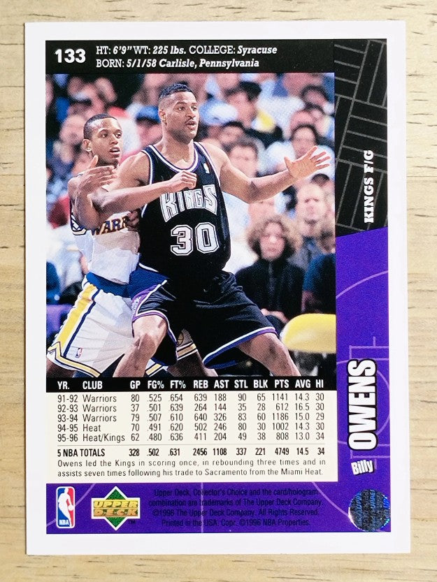 1996-97 Collector's Choice #133 Billy Owens