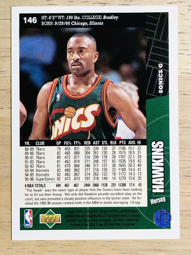 1996-97 Collector's Choice #146 Hersey Hawkins