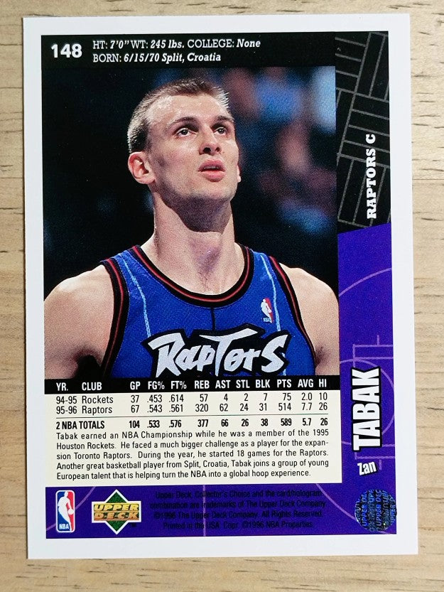 1996-97 Collector's Choice #148 Zan Tabak