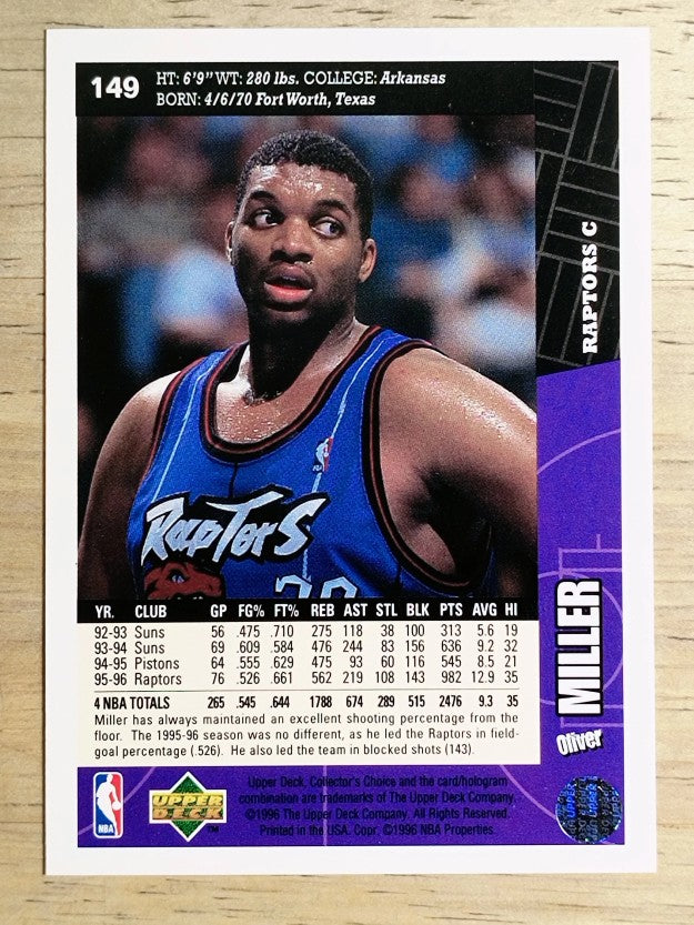 1996-97 Collector's Choice #149 Oliver Miller