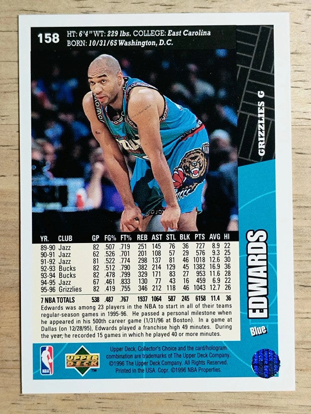 1996-97 Collector's Choice #158 Blue Edwards