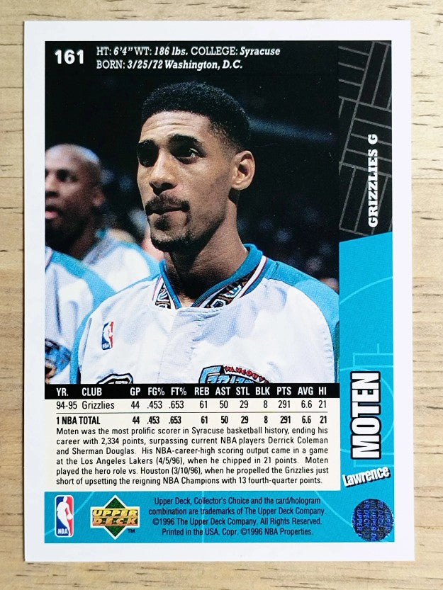 1996-97 Collector's Choice #161 Lawrence Moten