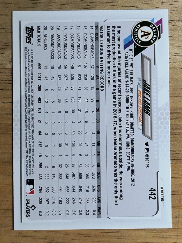2021 Topps #442 Jake Lamb