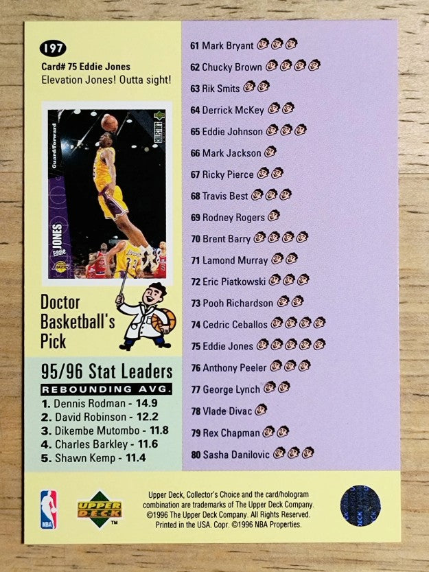 1996-97 Collector's Choice #197 Eddie Jones/Antonio McDyess CL