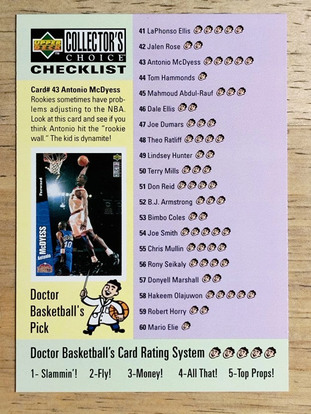 1996-97 Collector's Choice #197 Eddie Jones/Antonio McDyess CL