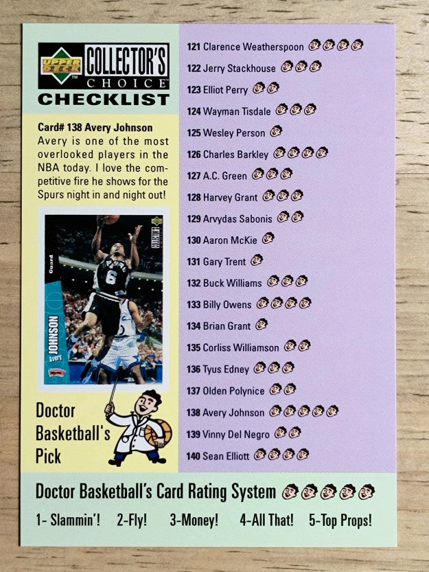 1996-97 Collector's Choice #199 Damon Stoudamire/Avery Johnson CL