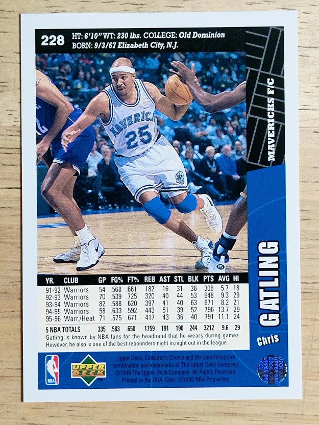 1996-97 Collector's Choice #228 Chris Gatling
