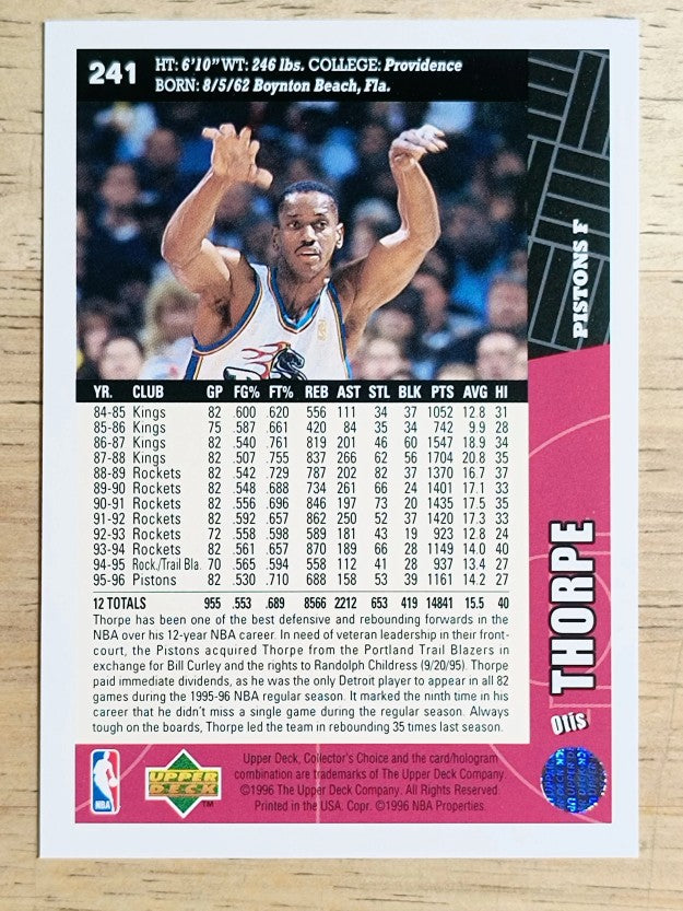 1996-97 Collector's Choice #241 Otis Thorpe